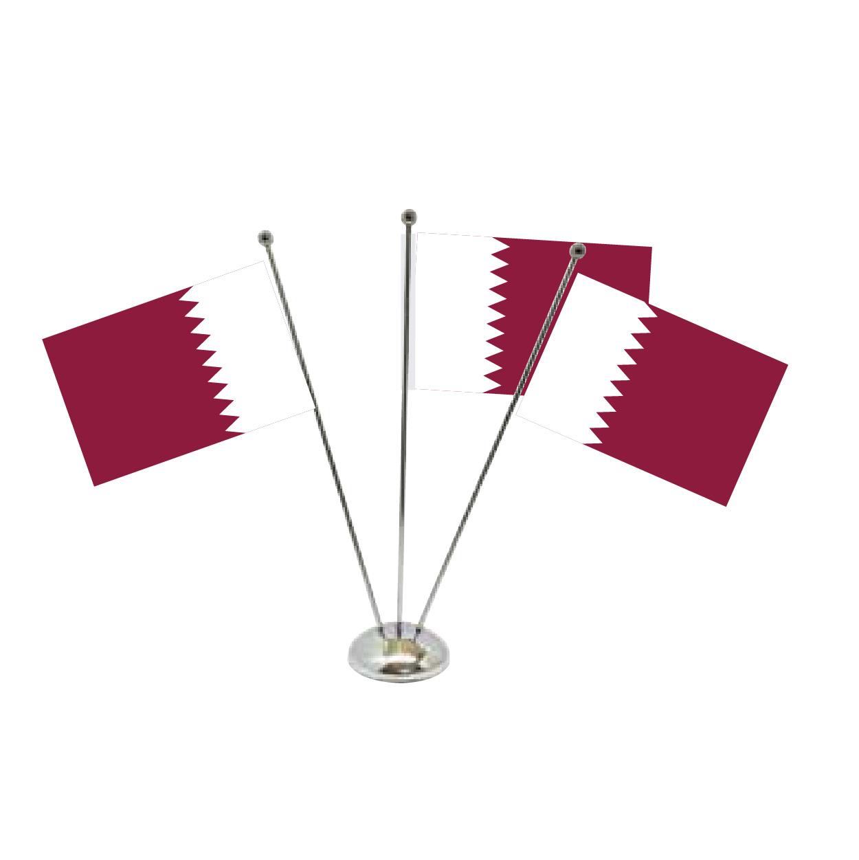 Qatar National Day Satin Flag two